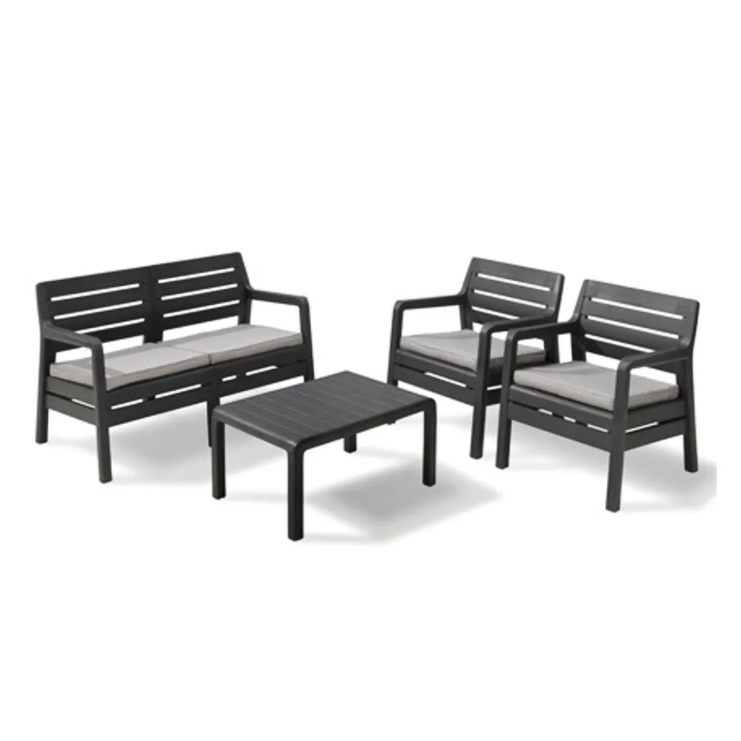 Delano Outdoor Lounge Sofa Set Graphite