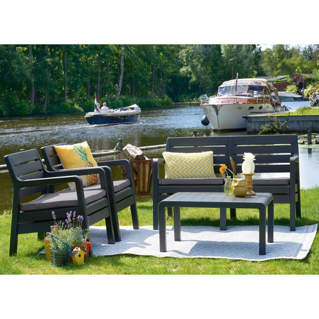 Delano Outdoor Lounge Sofa Set Graphite