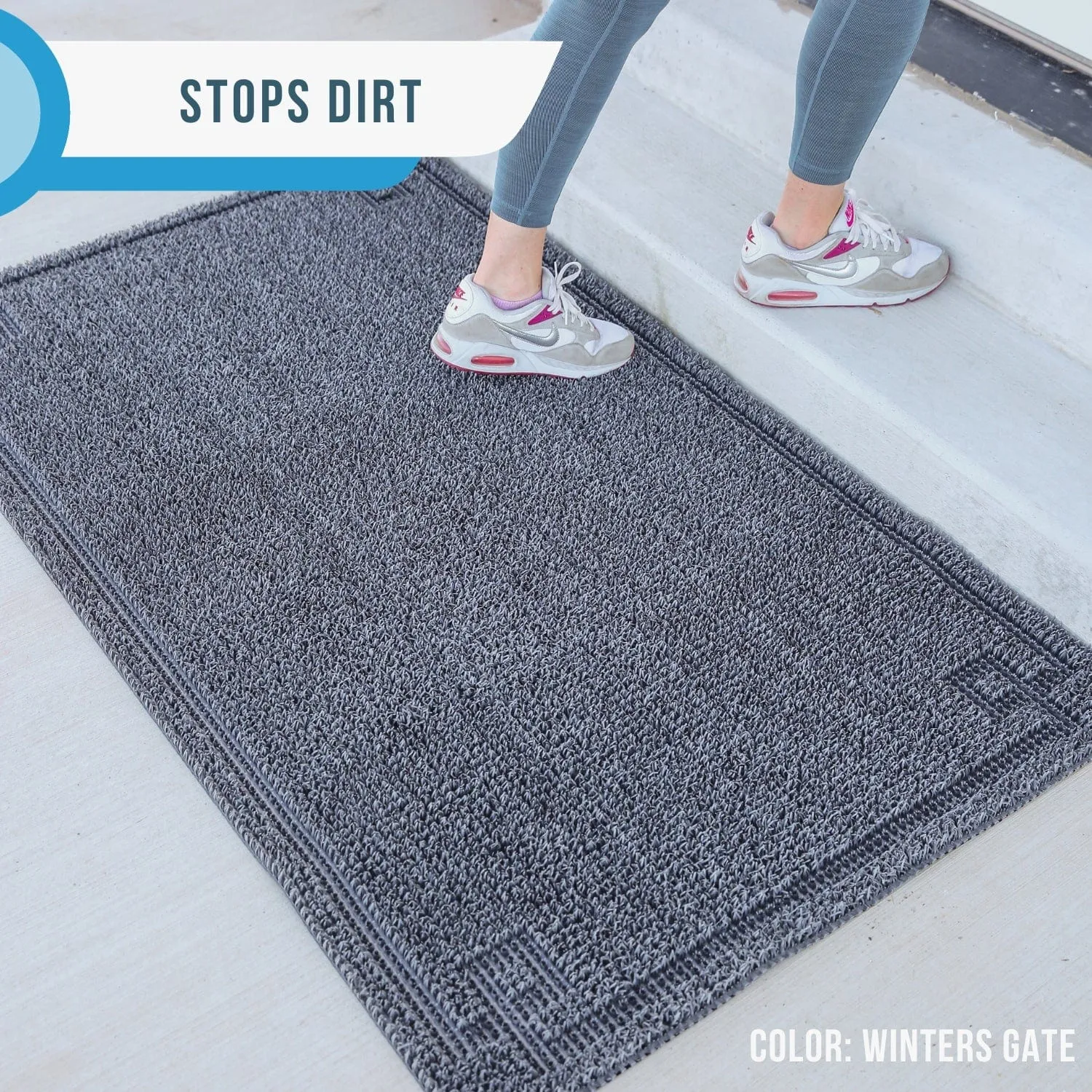 Don Aslett Outdoor Dirt Trapping Mat- Craftsman Style 3'x5'