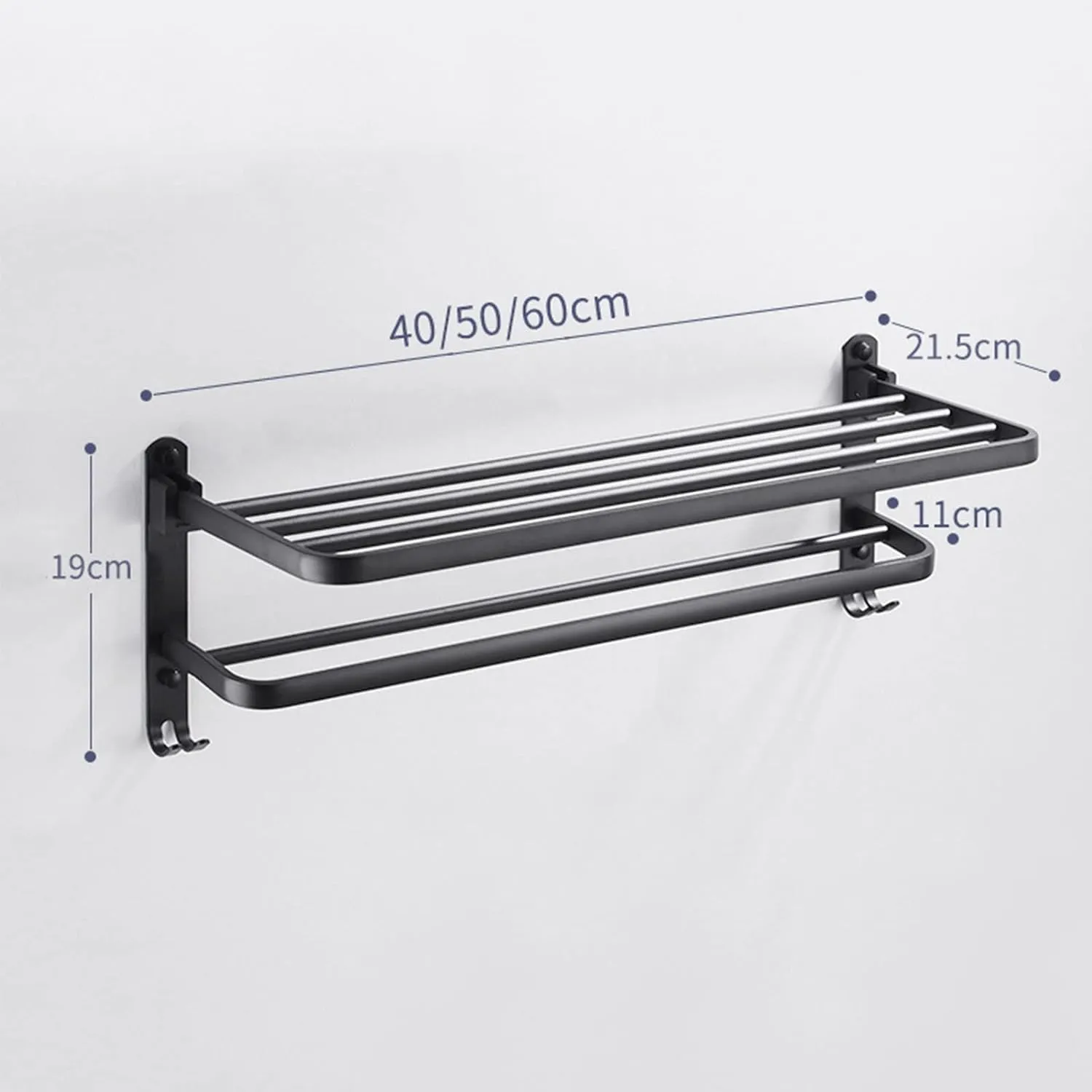 DOUBLE LAYERS FOLDING BATH TOWEL HOLDER