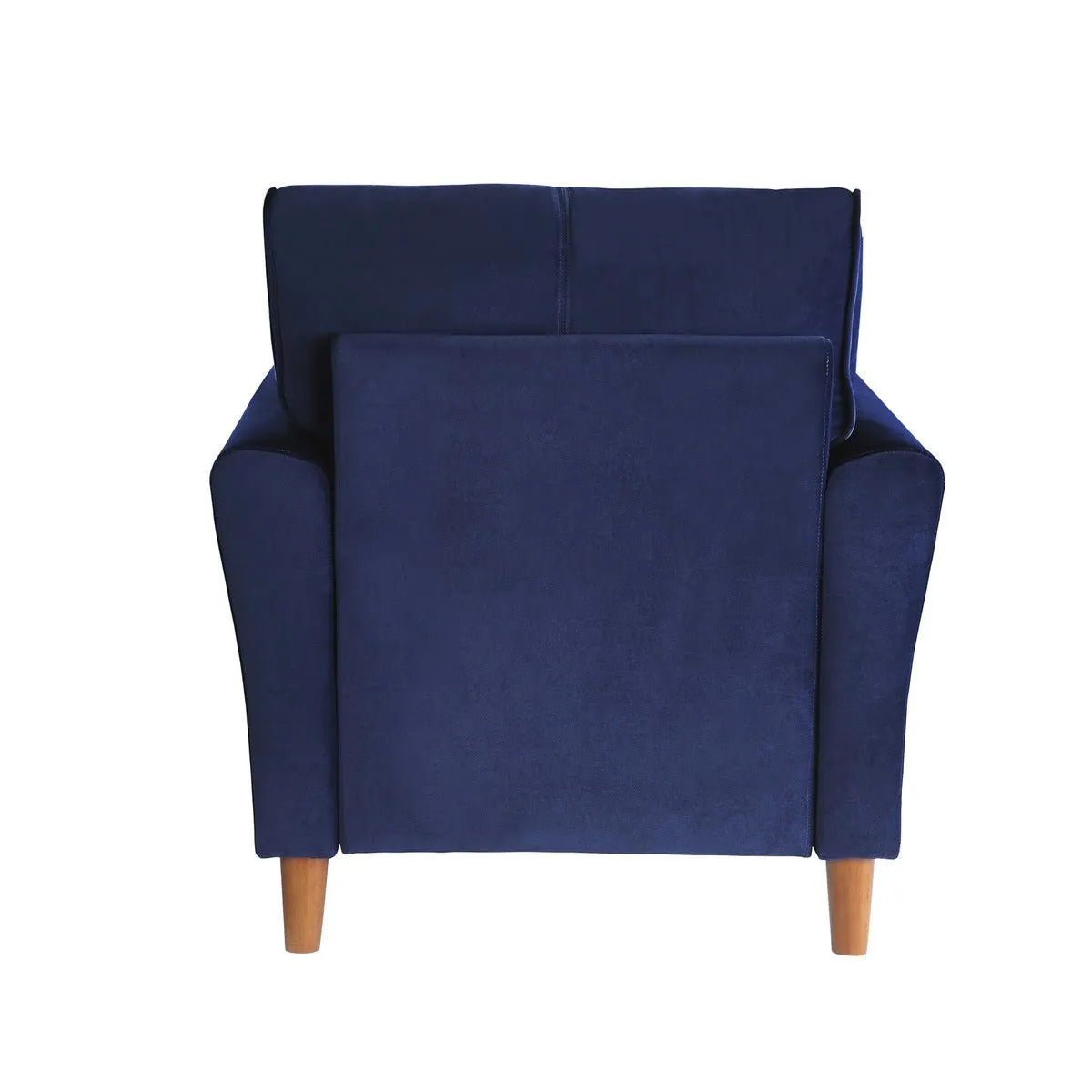 Dunleith Collection Chair Blue Velvet Fabric