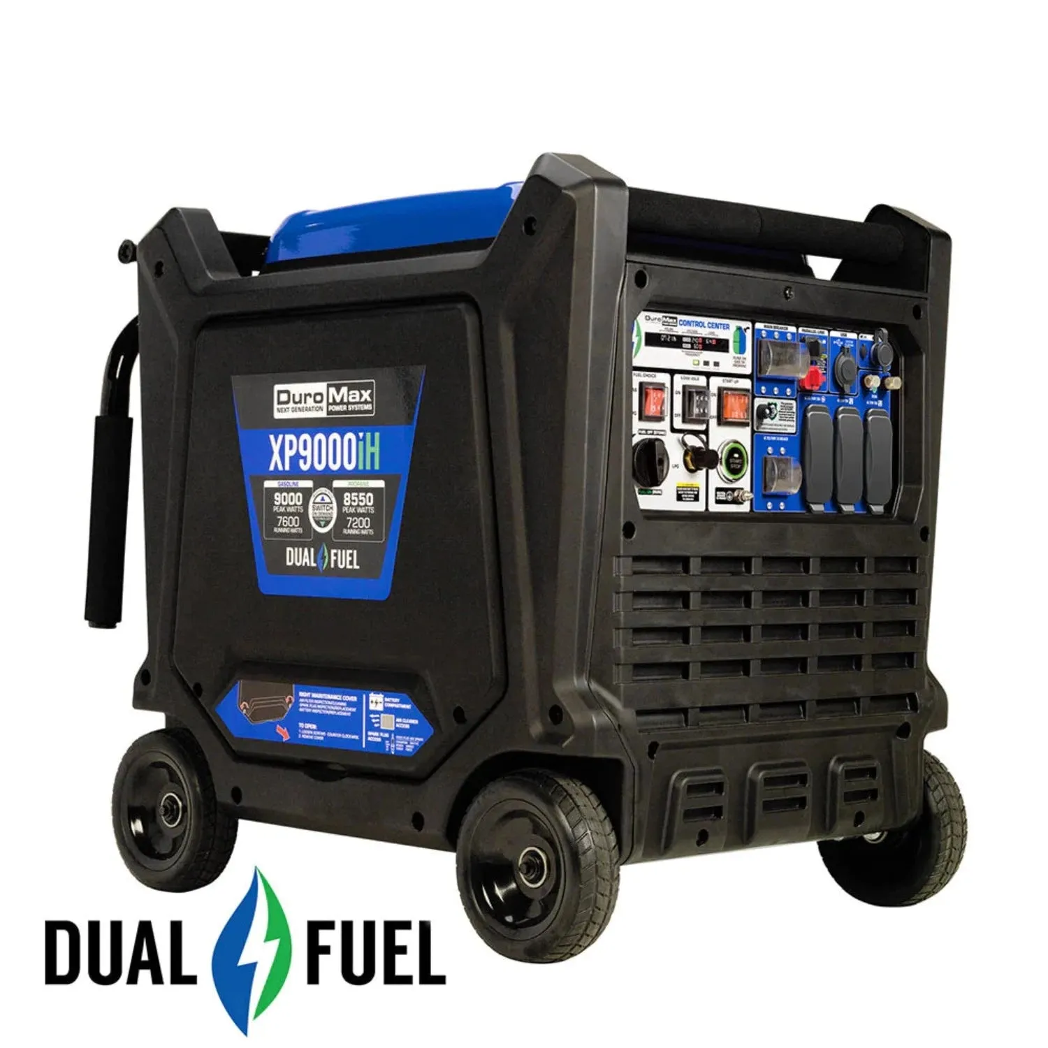 DuroMax XP9000iH Dual Fuel Portable Inverter Generator w/ CO Alert | 9,000 Watts