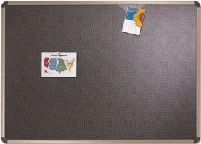 Euro-Style Bulletin Board High-Density Foam 48 X 36 Black/Aluminum Frame