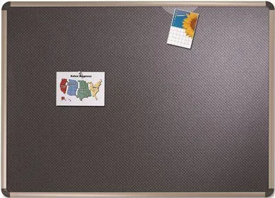 Euro-Style Bulletin Board High-Density Foam 48 X 36 Black/Aluminum Frame