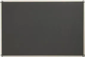 Euro-Style Bulletin Board High-Density Foam 72 X 48 Black/Aluminum Frame