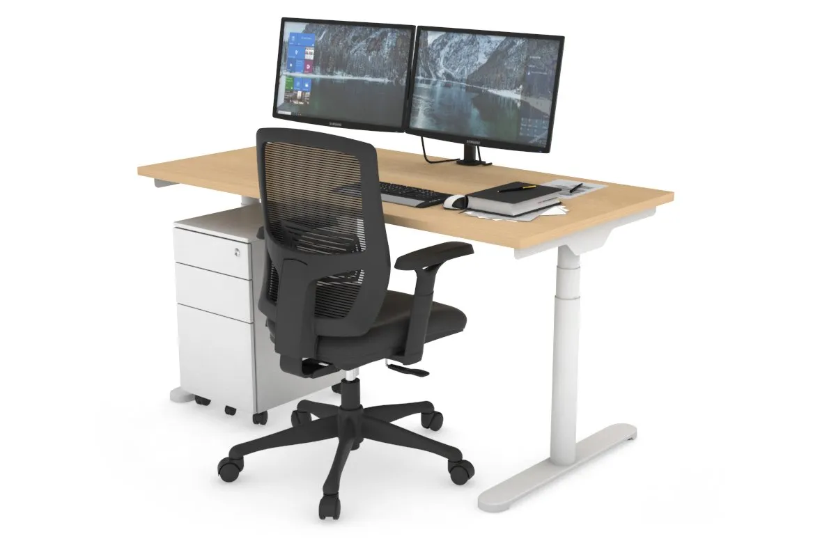 Flexi Premium Height Adjustable Single Workstation [1400L x 700W]