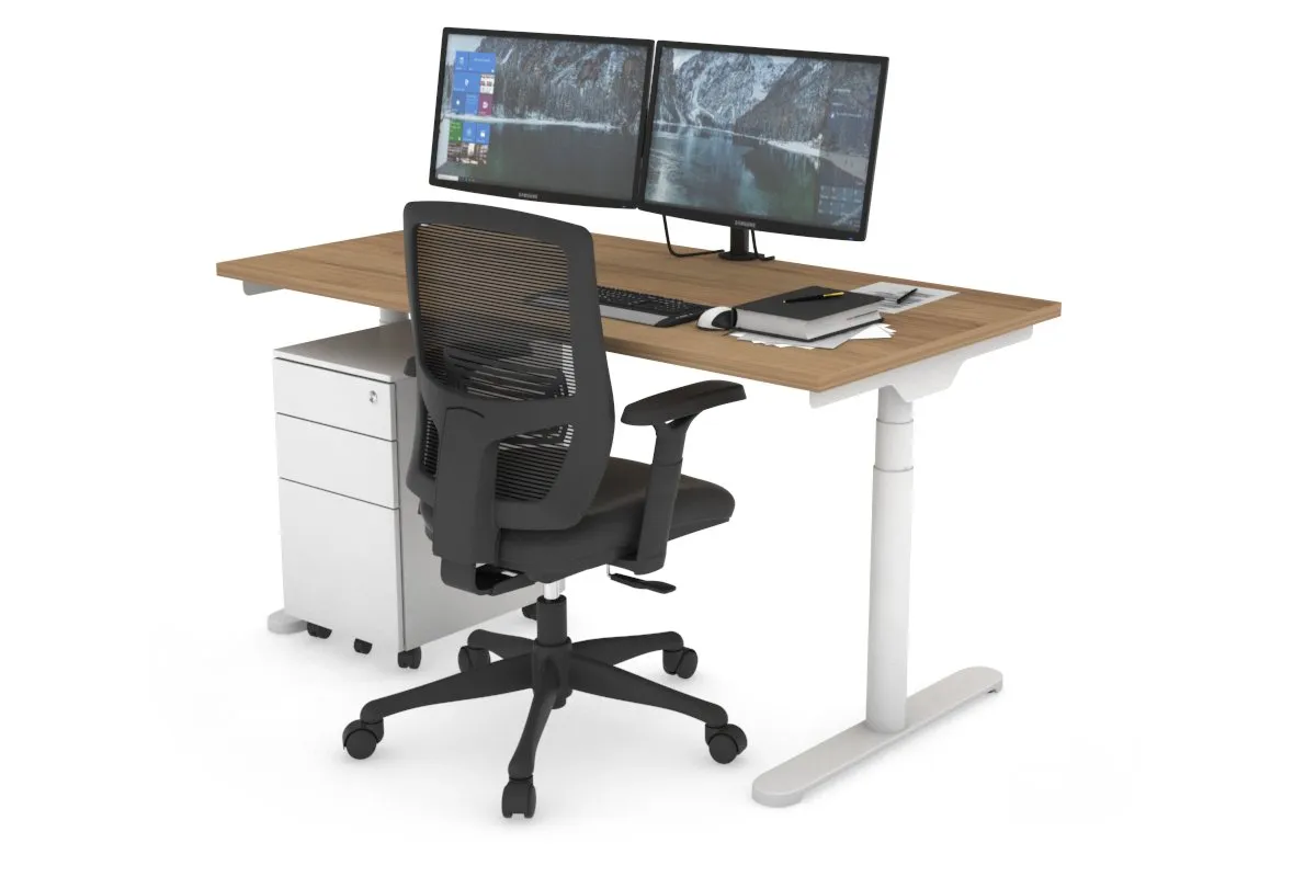 Flexi Premium Height Adjustable Single Workstation [1400L x 700W]