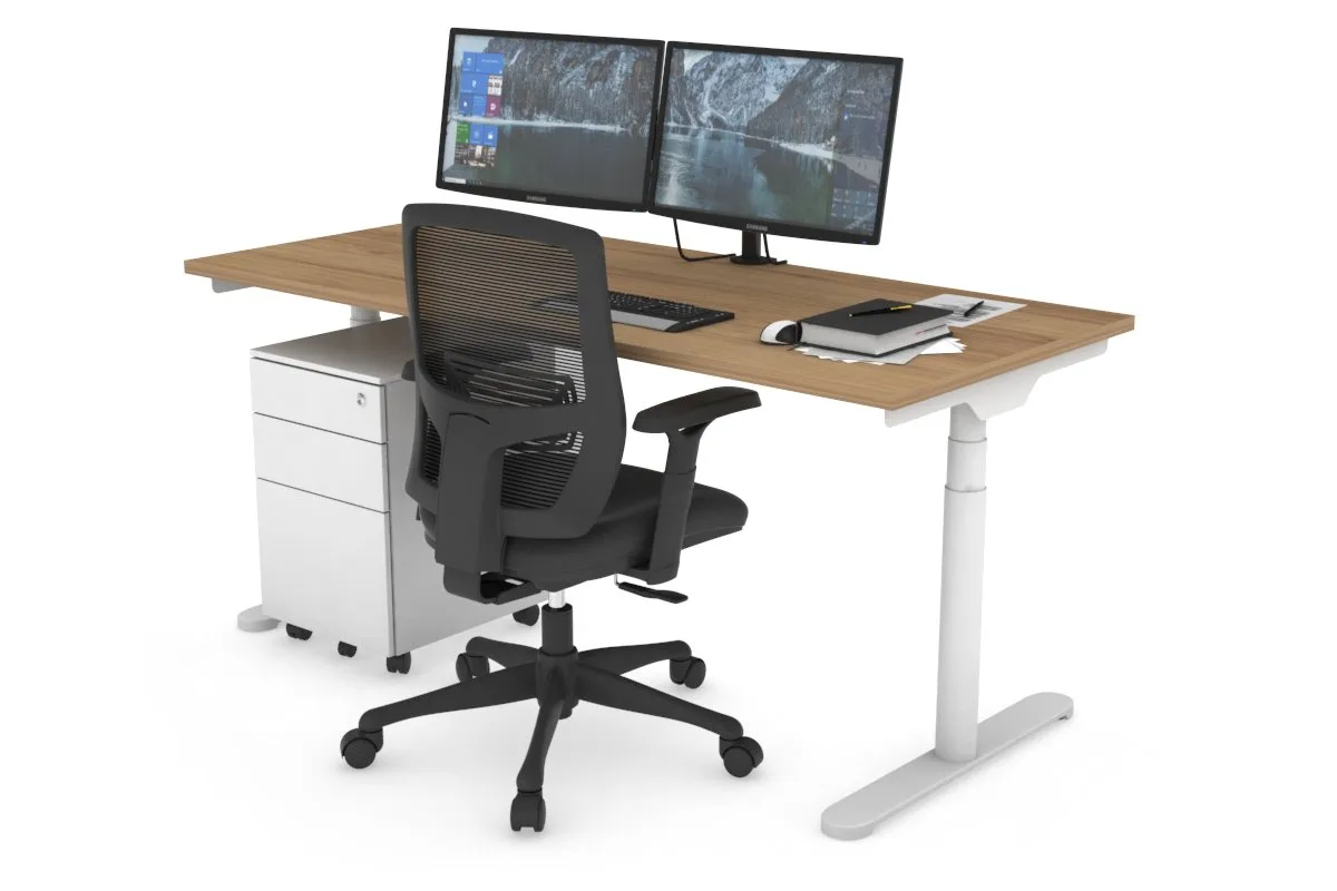 Flexi Premium Height Adjustable Single Workstation [1600L x 700W]