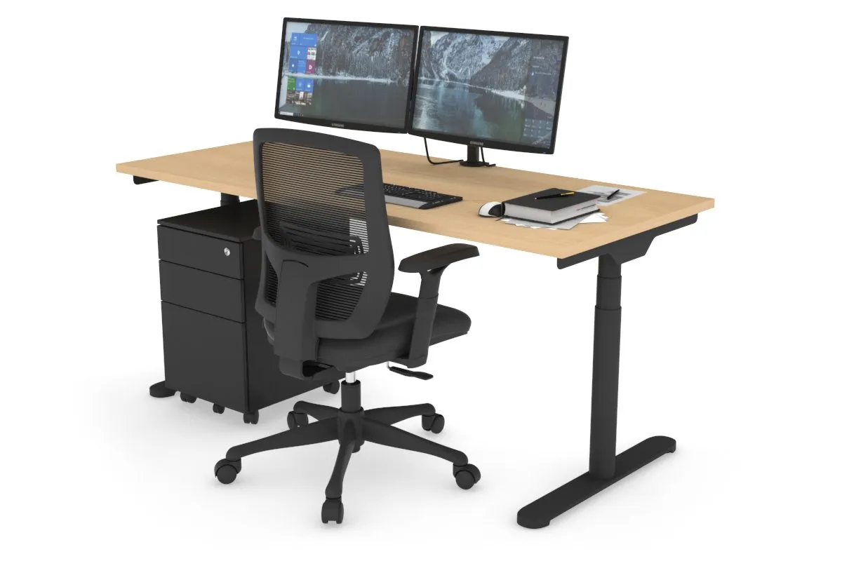 Flexi Premium Height Adjustable Single Workstation [1600L x 700W]