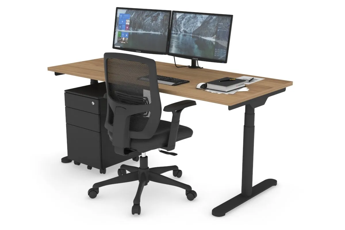 Flexi Premium Height Adjustable Single Workstation [1600L x 700W]