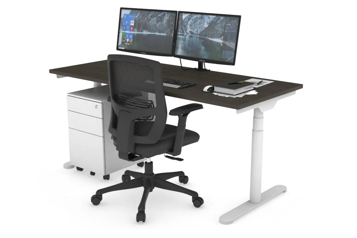 Flexi Premium Height Adjustable Single Workstation [1600L x 700W]