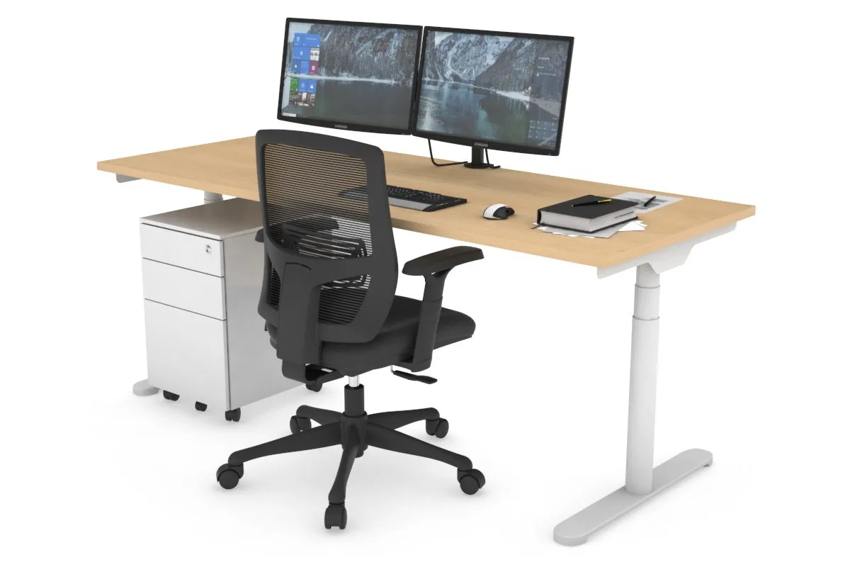 Flexi Premium Height Adjustable Single Workstation [1800L x 700W]