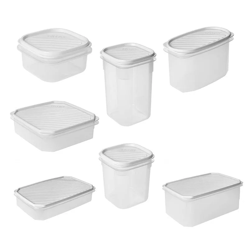 Food Container Top Flex White Combo (Set of 8)