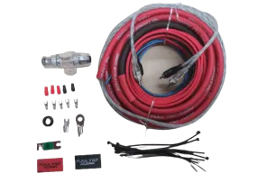 Full Tilt 4 Gauge AWG Red/Black Amplifier/Amp Wire Kit