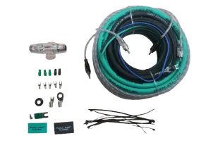 Full Tilt 4 Gauge AWG Teal/Black Amplifier/Amp Wire Kit