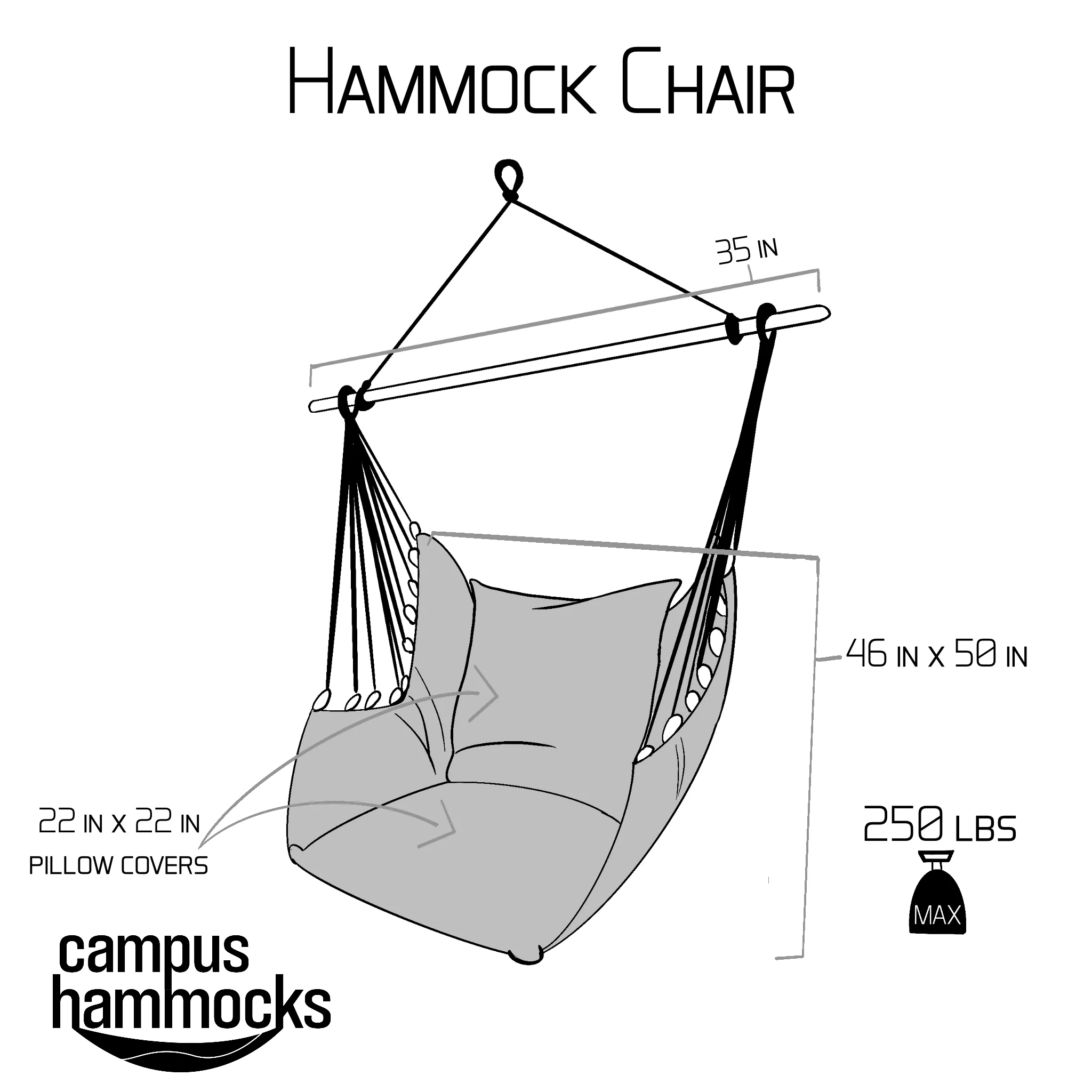 Georgia Tech Logo Hanging Chair Swing | GA TECH