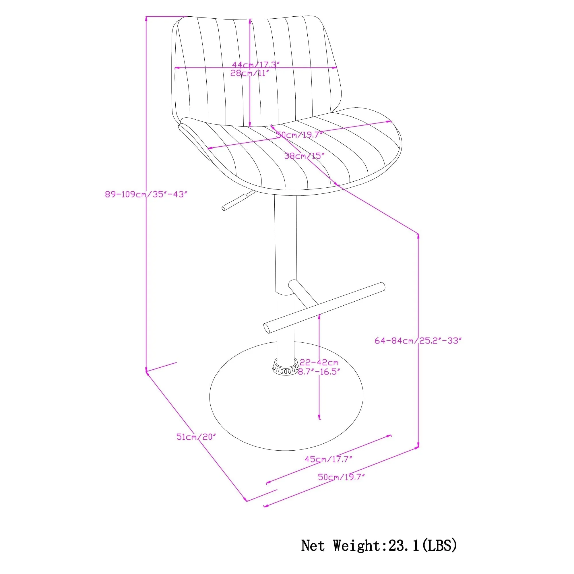 Goulding Adjustable Bar Stool