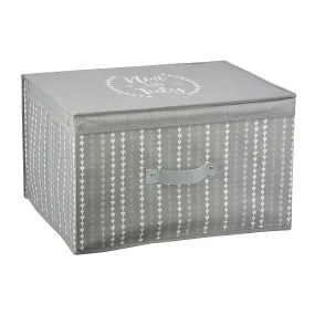 Gray Hearts Large Storage Box