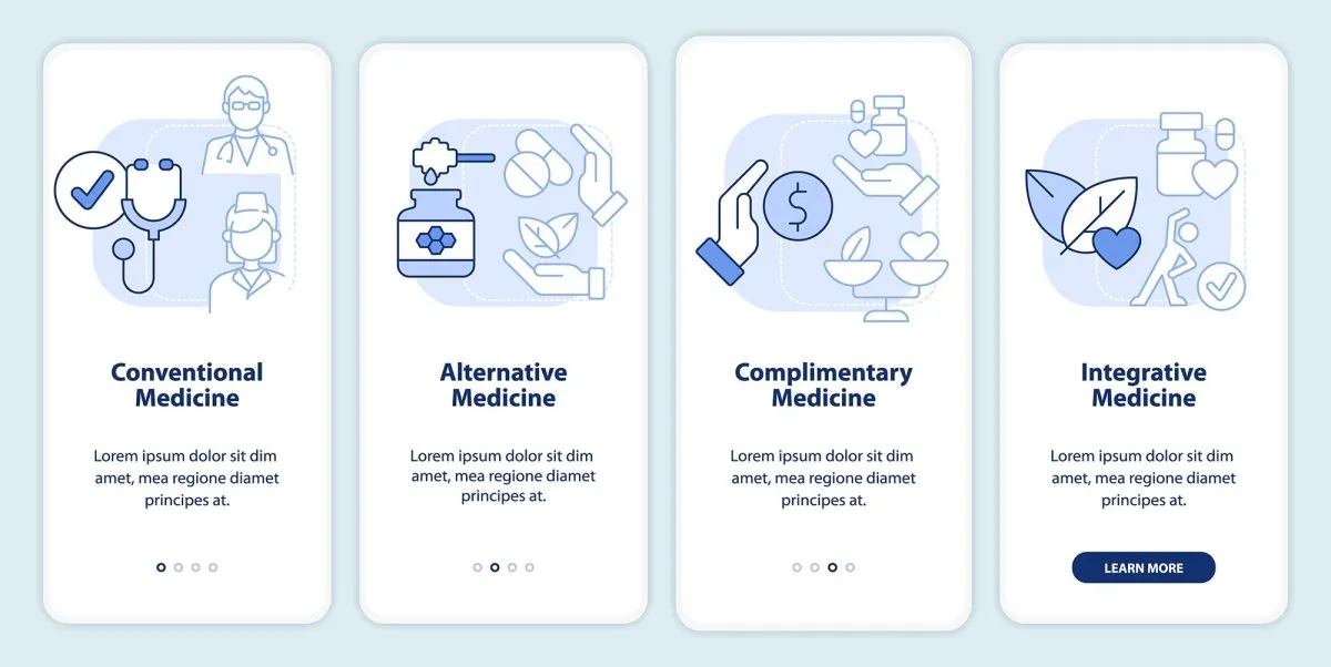 Healthcare system mobile app screen set