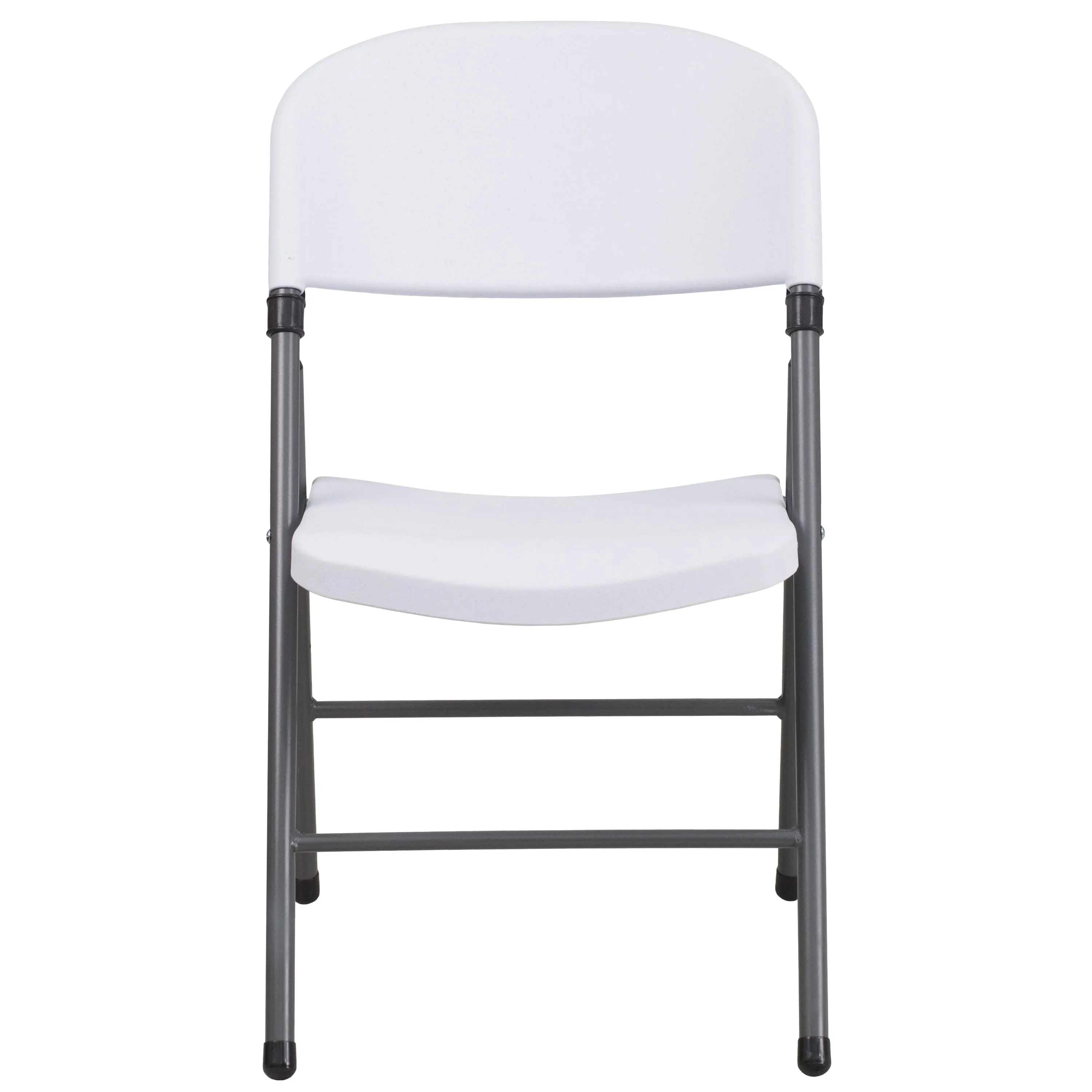 HERCULES Series 330 lb. Capacity Plastic Folding Chair with Charcoal Frame