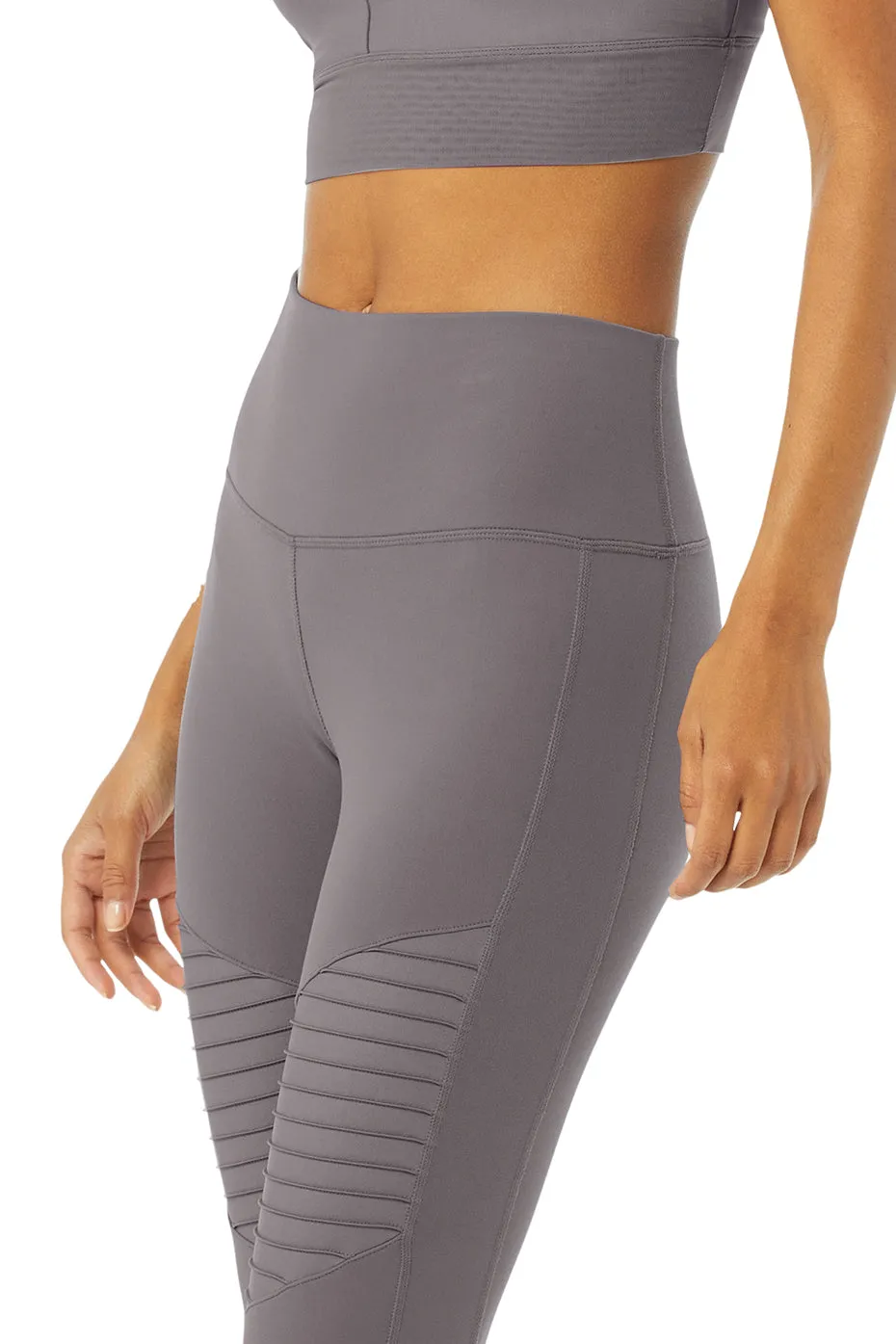 High-Waist Moto Legging - Purple Dusk