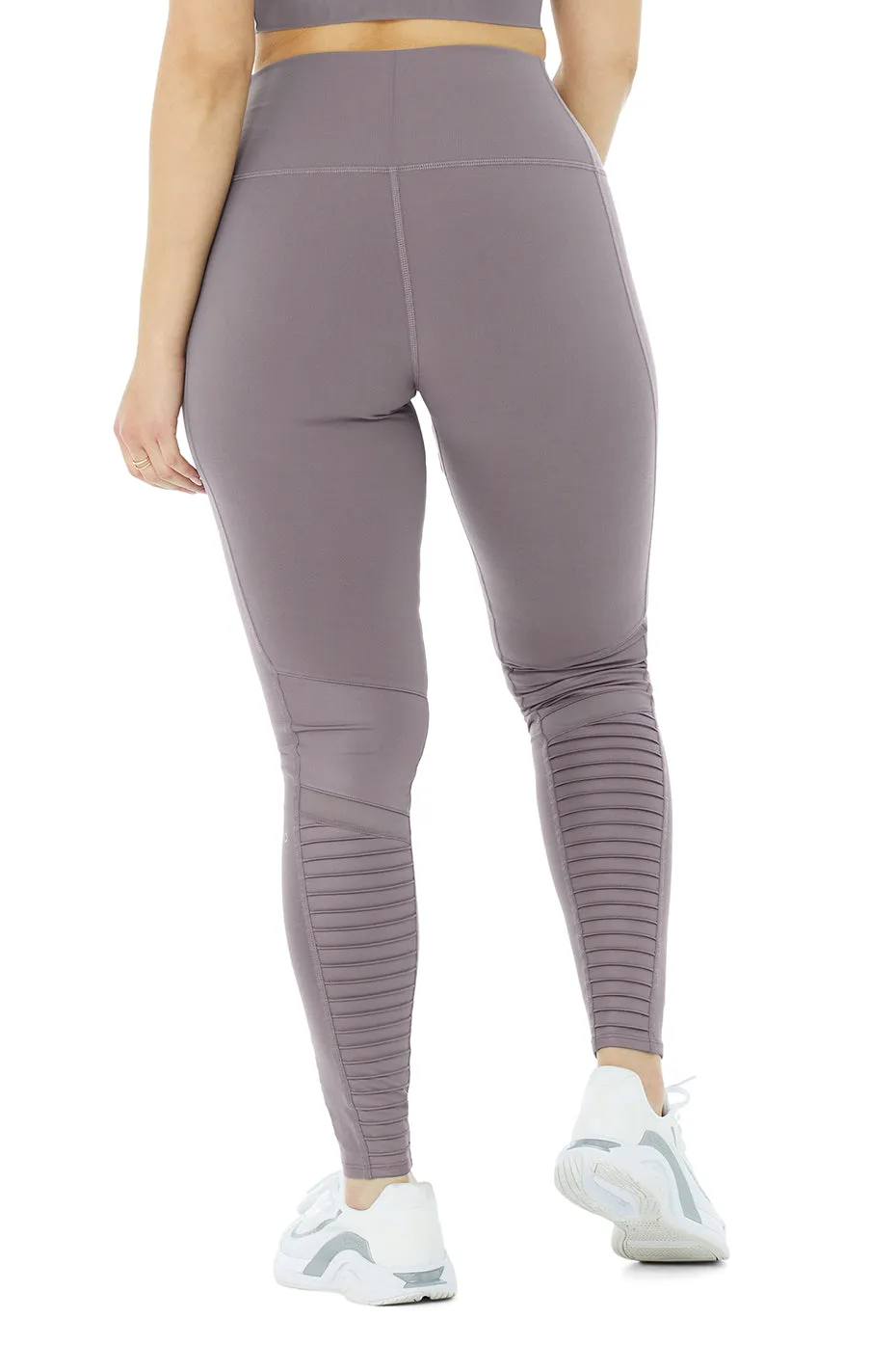 High-Waist Moto Legging - Purple Dusk