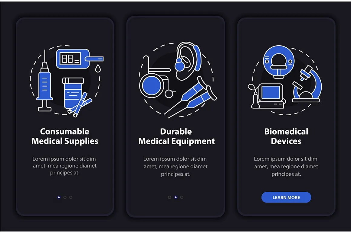 Humanitarian Aid App Screen Bundle