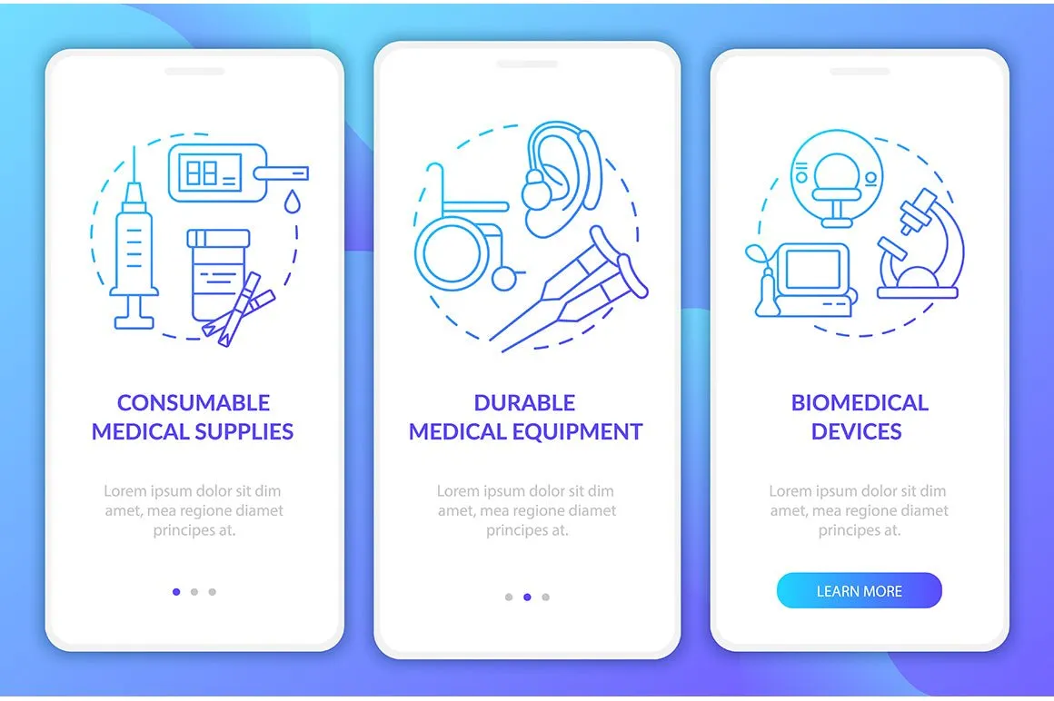 Humanitarian Aid App Screen Bundle