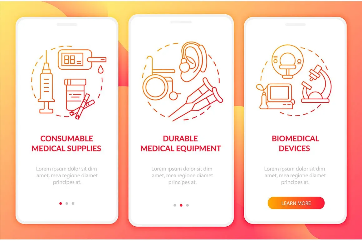 Humanitarian Aid App Screen Bundle