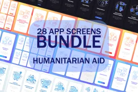 Humanitarian Aid App Screen Bundle