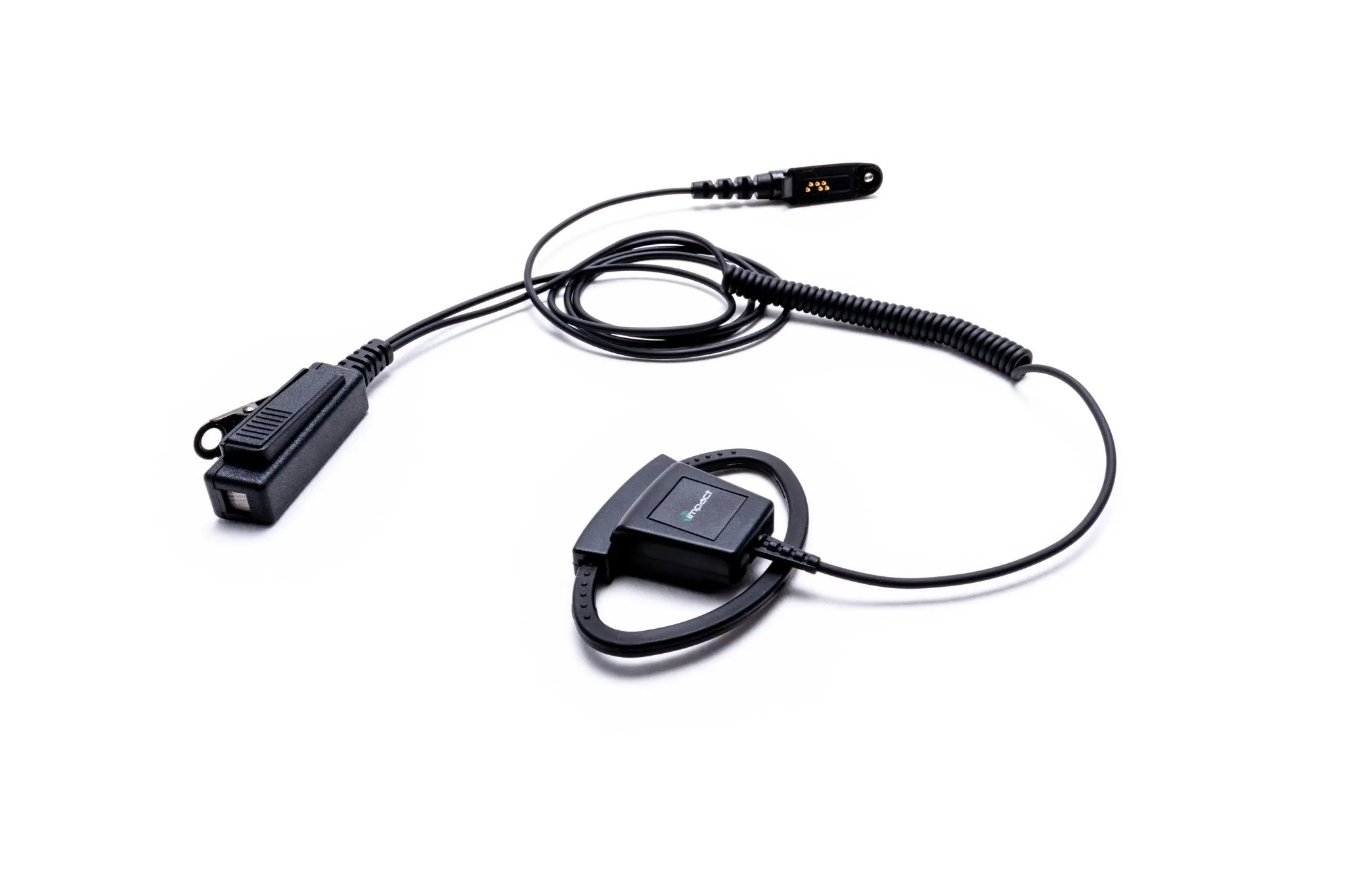 Impact Platinum Series 1-Wire Surveillance Kit for Two-Way Radio with Adjustable D-Shaped Ear Hanger VY3-P1W-D1