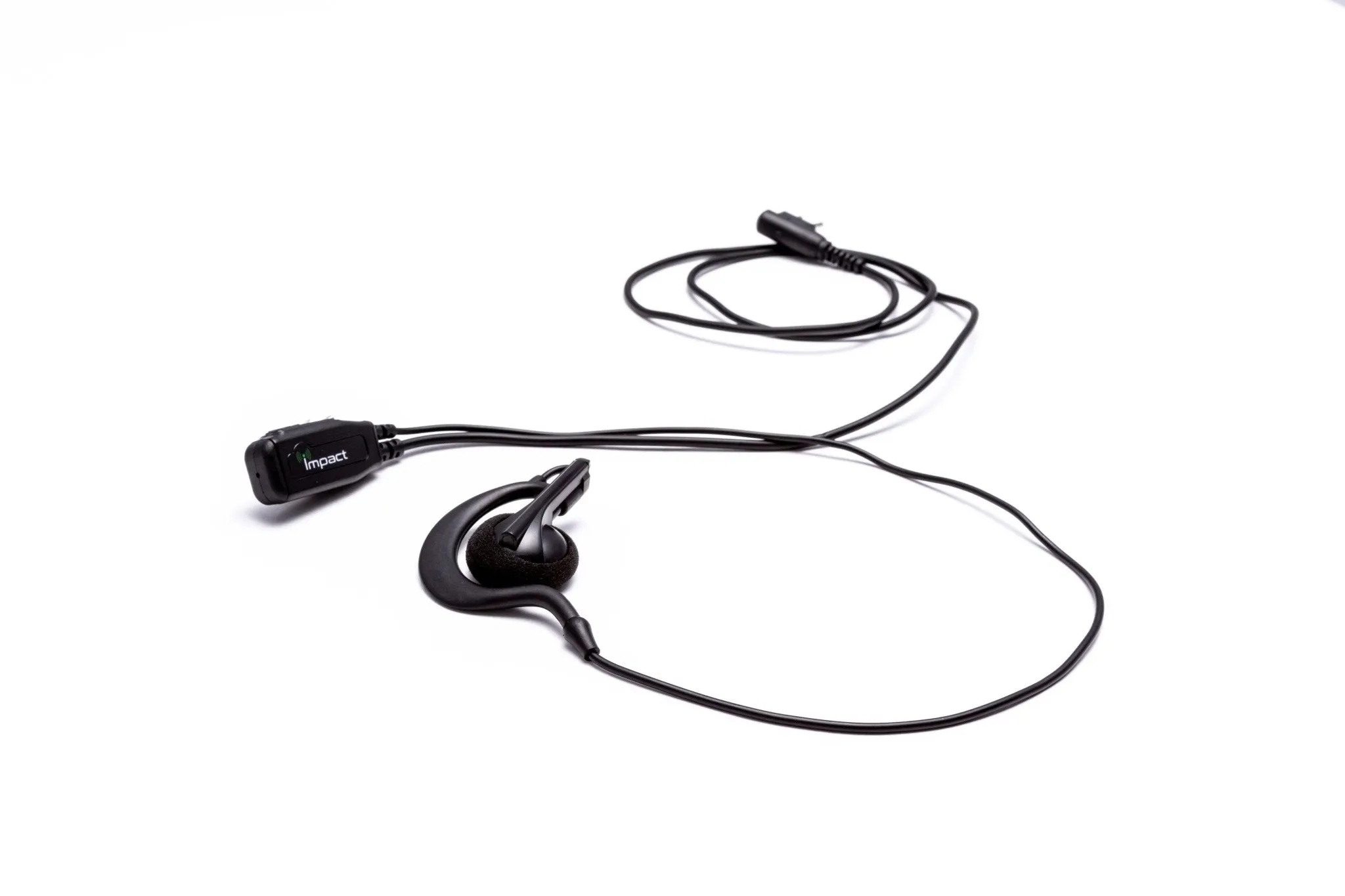 Impact Silver Series 1-Wire Surveillance Kit for Two-Way Radio with Ear Hanger w/ On-Ear Speaker VY6-S1W-EH3