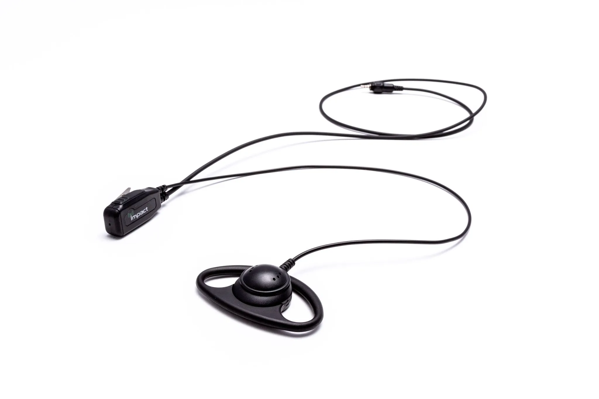 Impact Silver Series 1-Wire Surveillance Kit Hardwired with D-Shape Earpiece for Two-Way Radio I7-S1W-D2