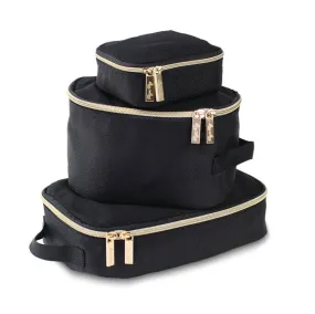 Itzy Ritzy Packing Cubes - Black & Gold