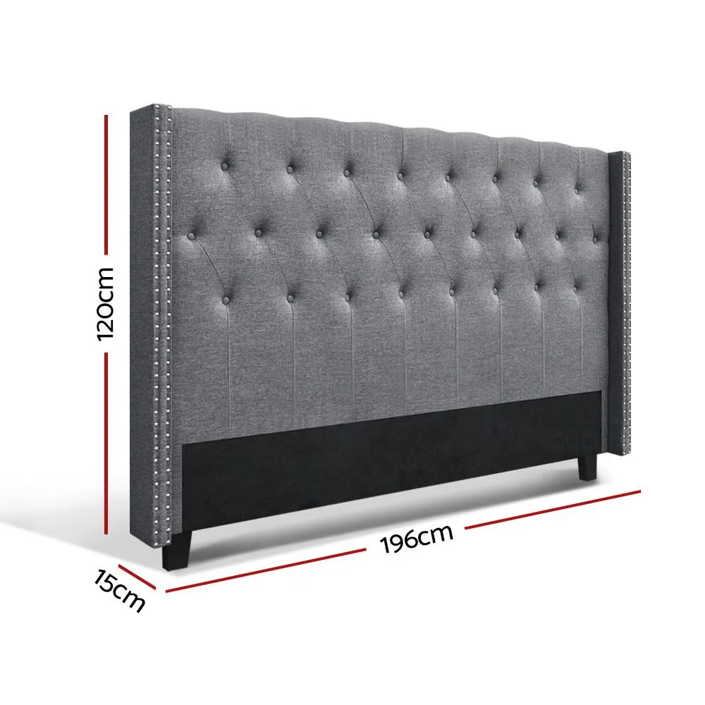 King Size | Luca Bed Headboard (Grey)