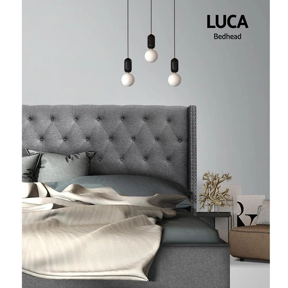 King Size | Luca Bed Headboard (Grey)