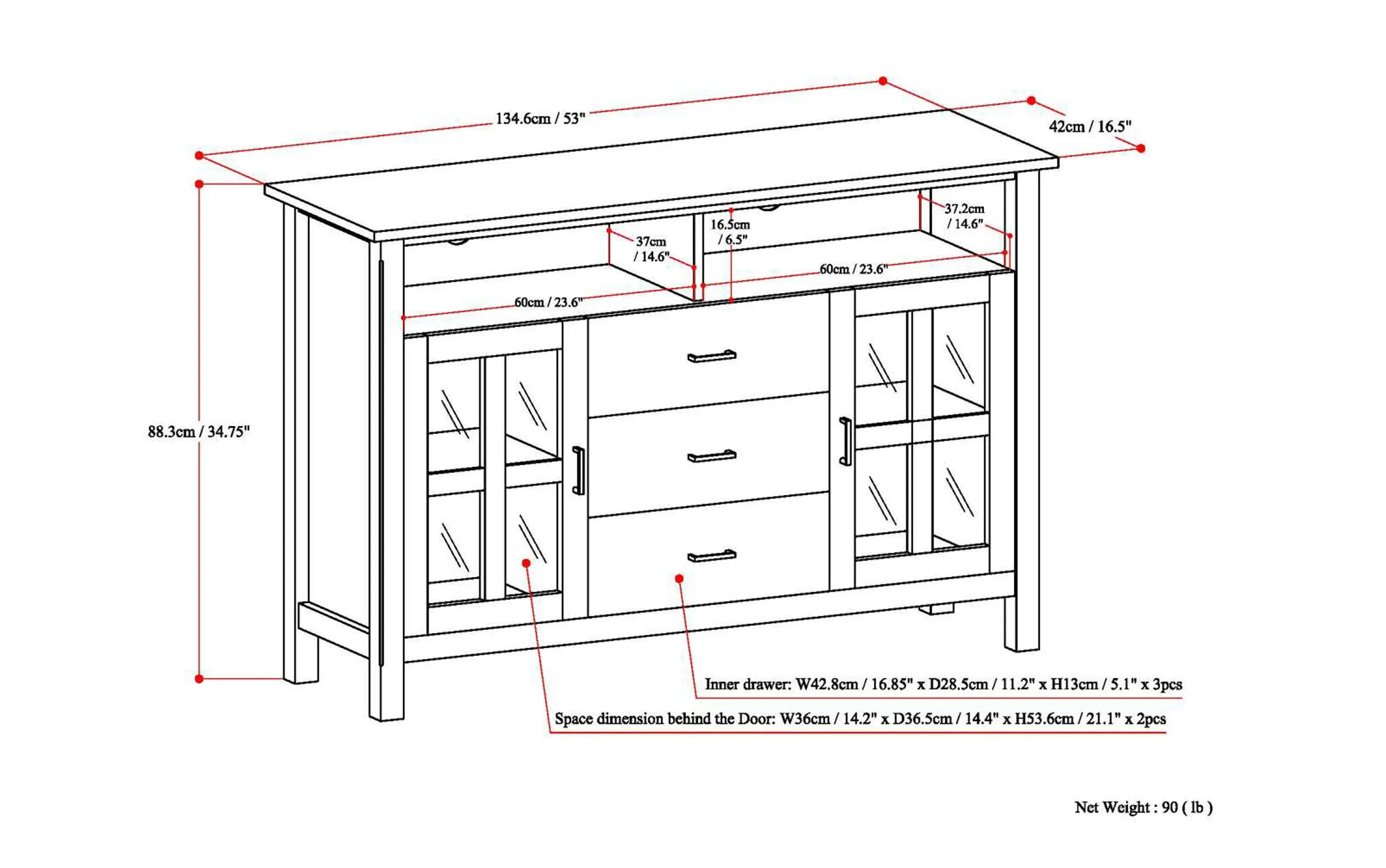 Kitchener Tall TV Stand