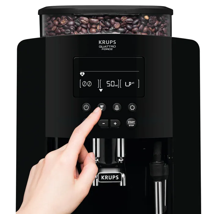 Krups Arabica Digital Bean To Cup Coffee Machine, EA817040 - Black