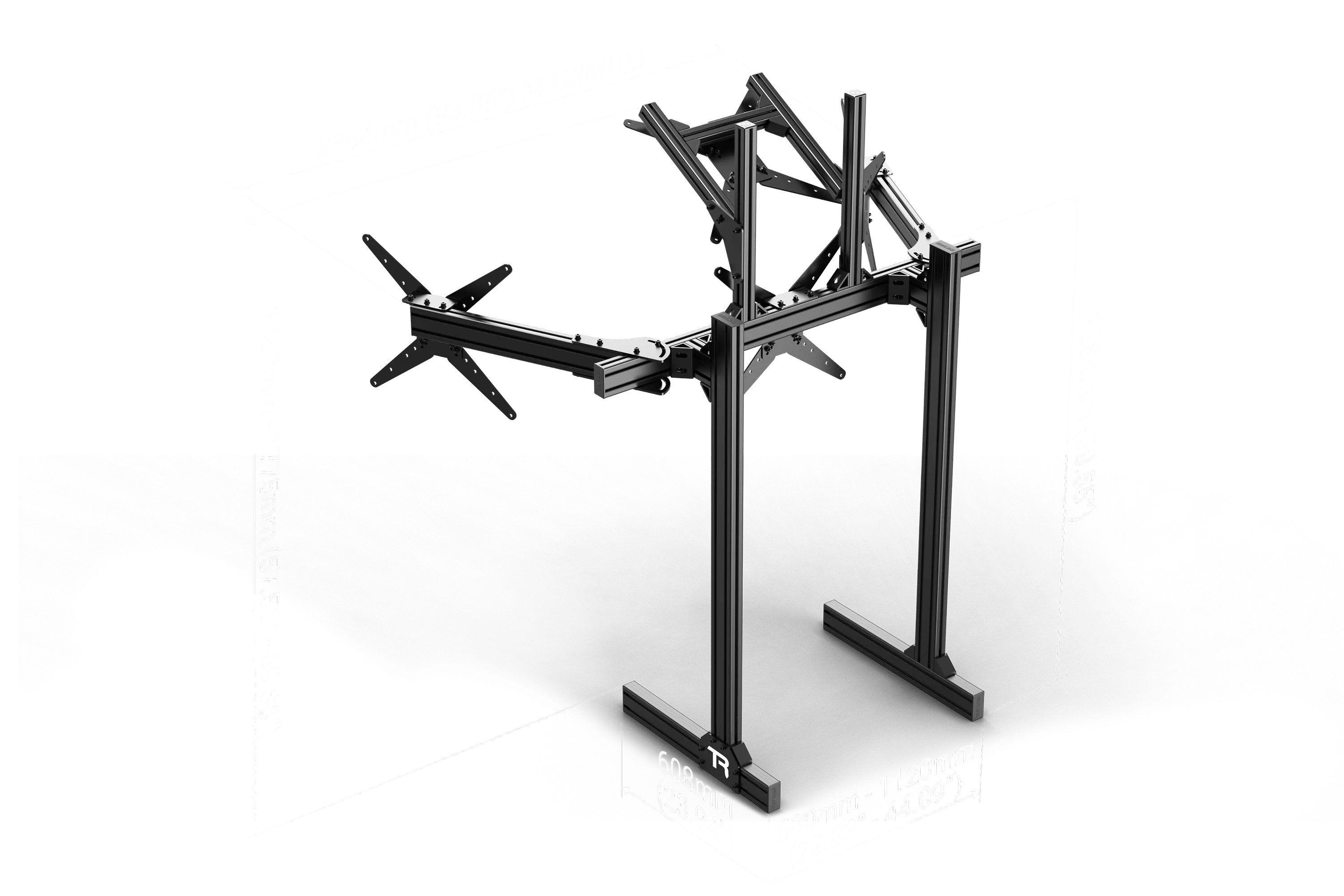 Large Freestanding Quad Monitor Stand - 1200mm / 47.25" Wide