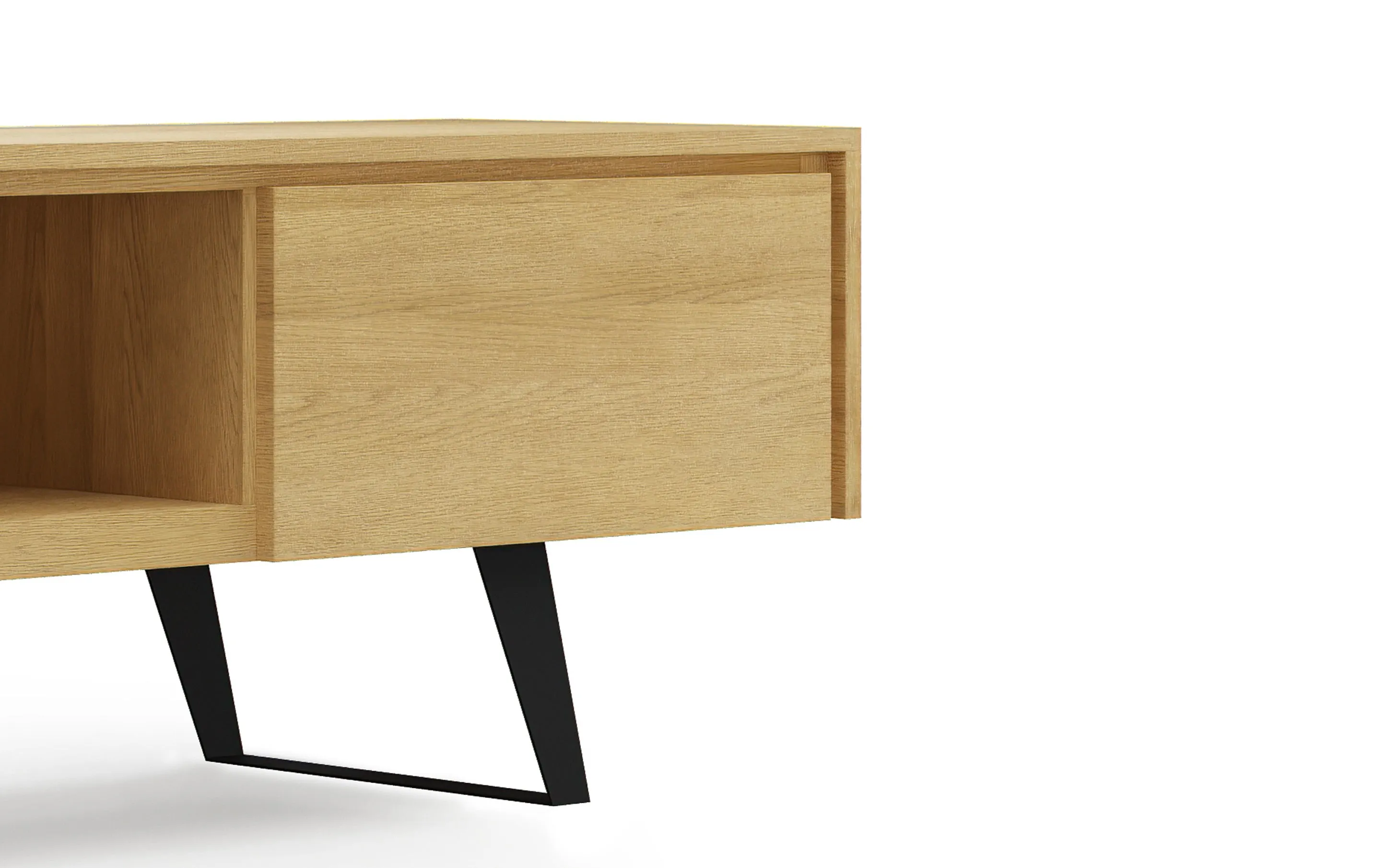 Lowry 72 inch TV Media Stand in Oak