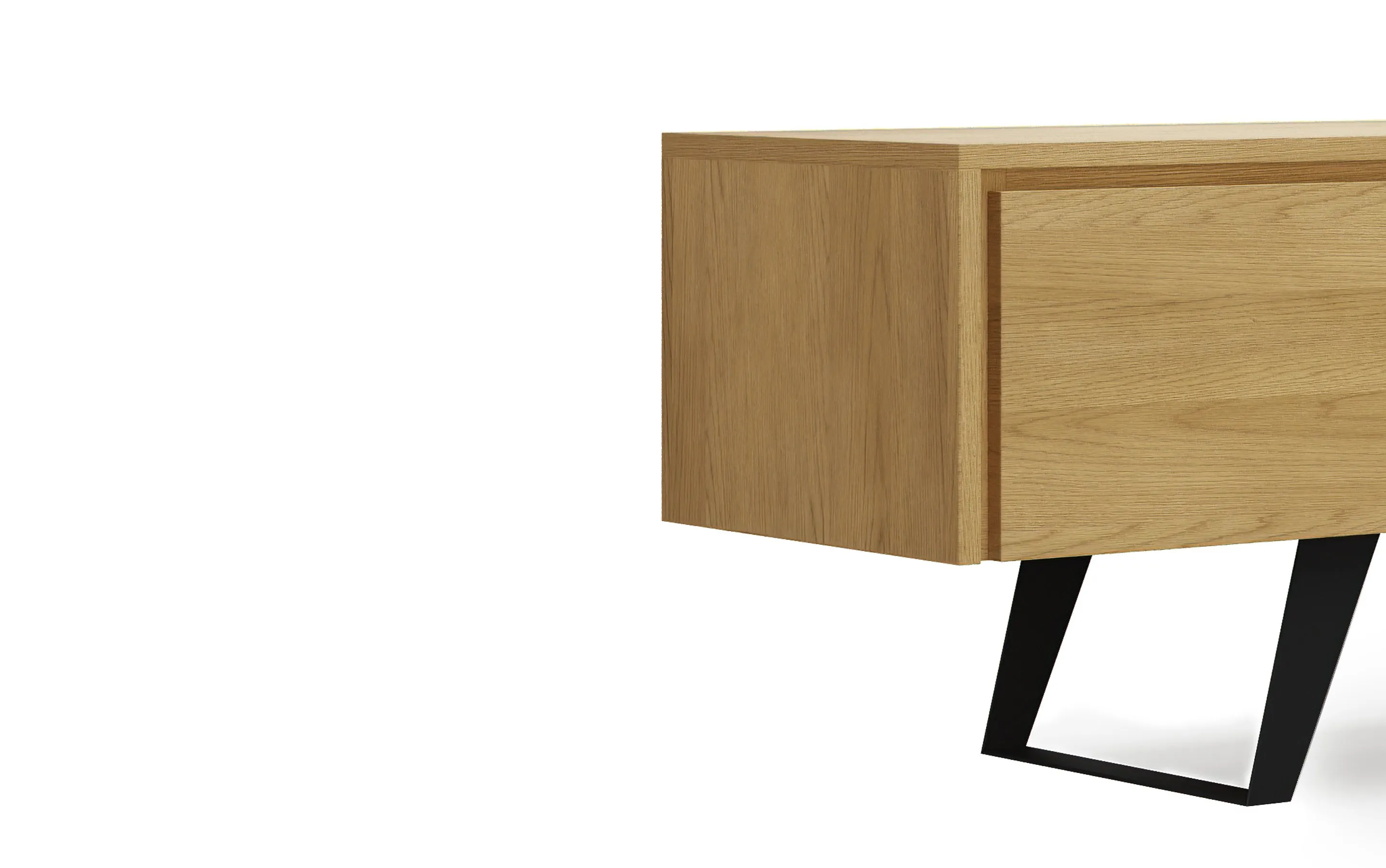 Lowry 72 inch TV Media Stand in Oak