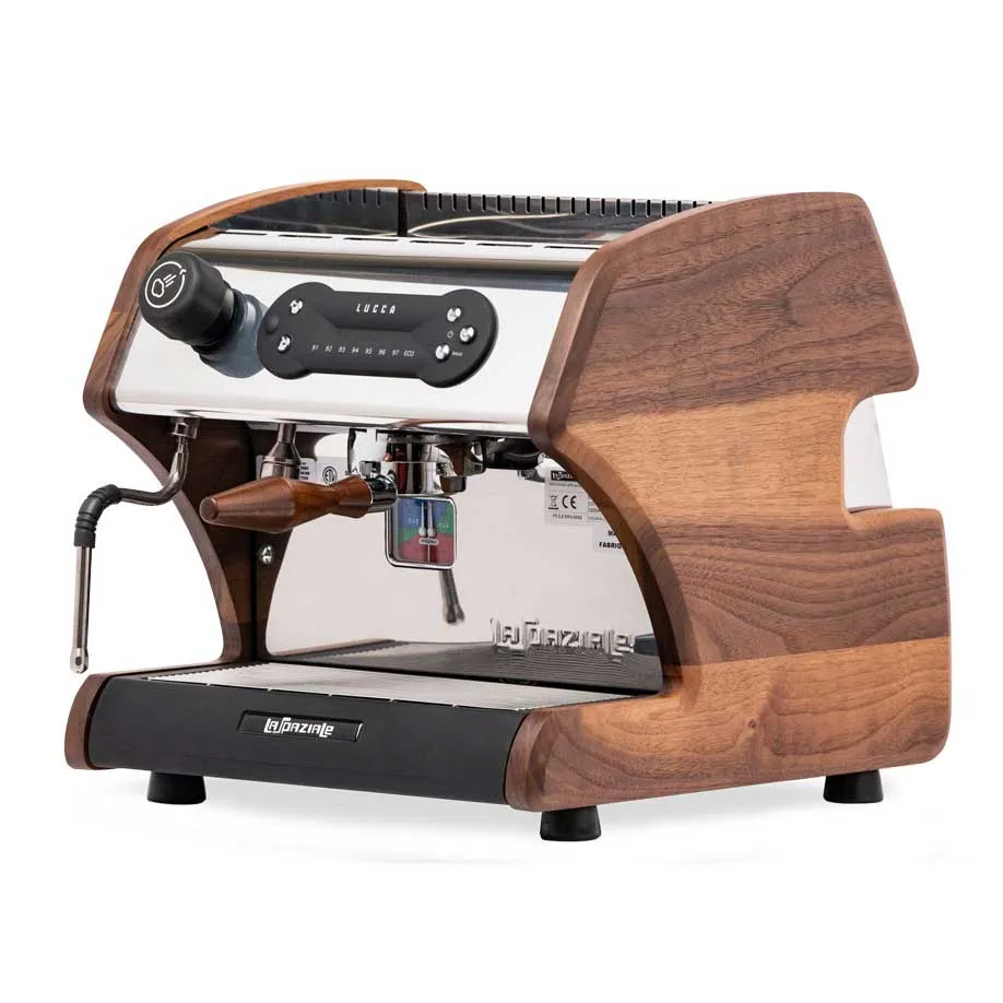 Lucca A53 Direct Plumb Single Group Espresso Machine - Walnut