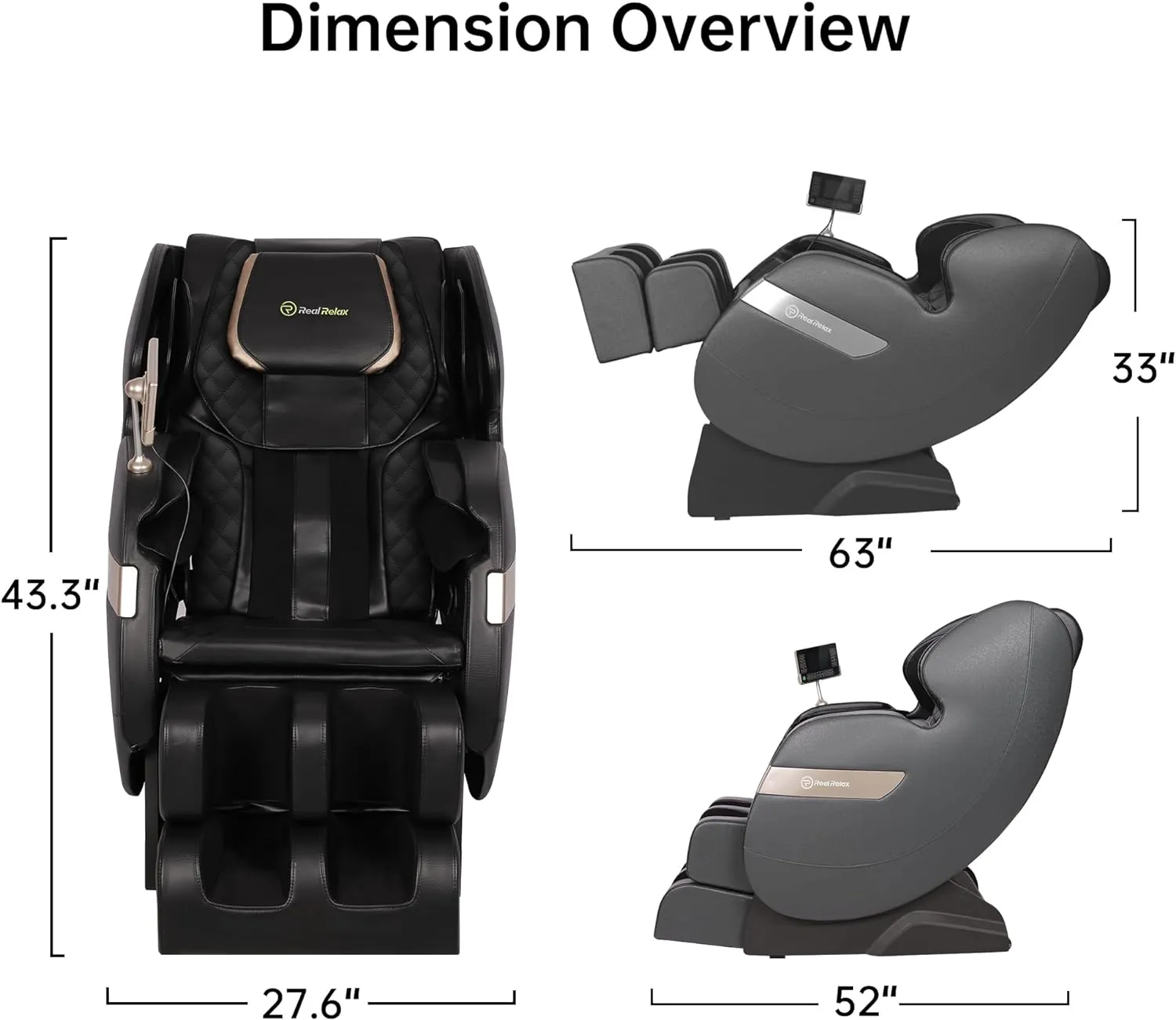 Massage Chair of Dual-core S Track, Full Body Massage Recliner of Zero Gravity with APP Control