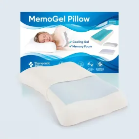 MemoGel Curved Pillow Contour Comfort and Support with Cool Gel Layer