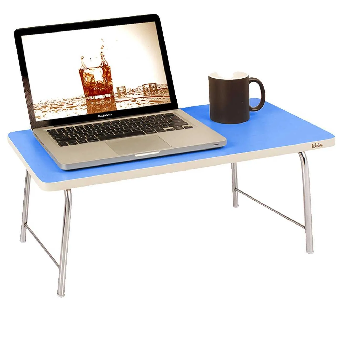 Mini Laptop table with folding legs I Medium Blue