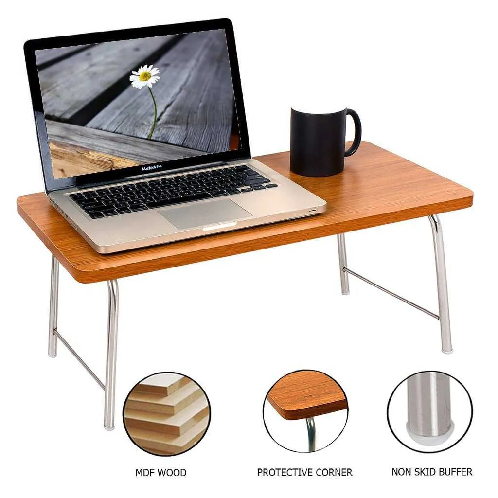 Mini Laptop table with folding legs I Medium Sandalwood