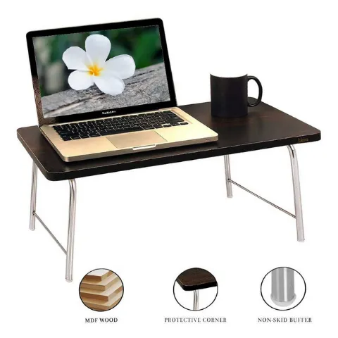 Mini Laptop table with folding legs I Medium Wenge