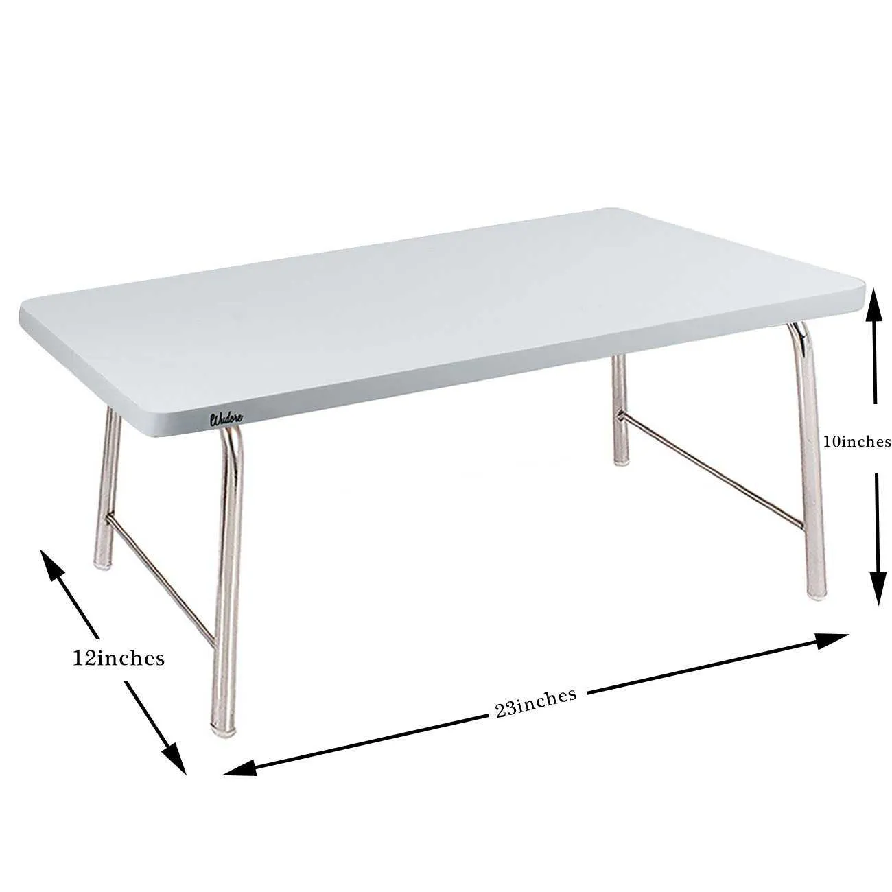 Mini Laptop table with folding legs I Medium White