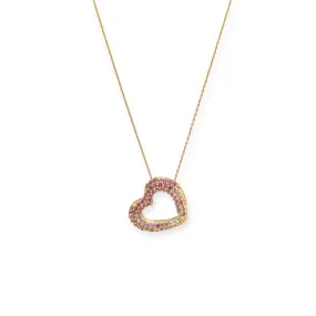 Mon Coeur 18K Gold Plated Sterling Silver Necklace, Pink Blush