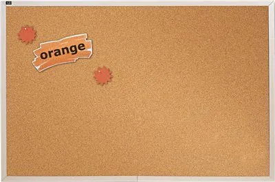 Natural Cork Bulletin Board 72 X 48 Anodized Aluminum Frame